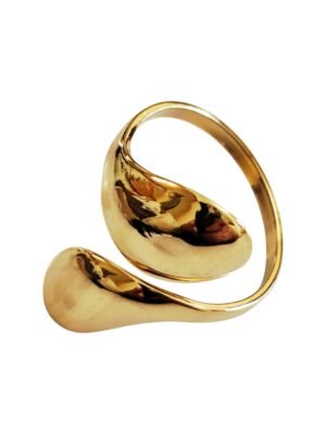 Shiny glod ring in stainless steel