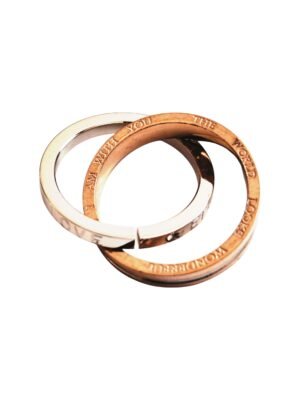 The world Looks wonderfull I love you stainless steel ring