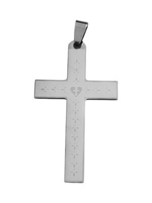 Stainless Steel Cross Pendant, 52mm