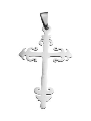 Fancy cross stainless steel pendant