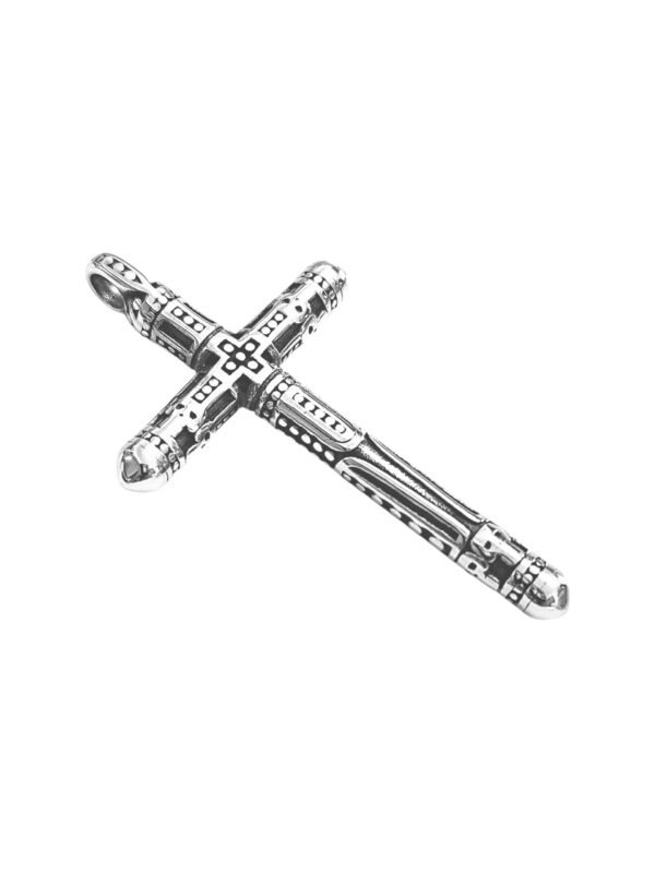 Stainless Steel Pendant, Cross 61mm - Image 2