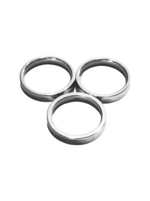 3 pcs Stainless Steel Flat Band Ring, 4mm wide
