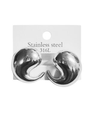 Teardrop stainless steel earrings