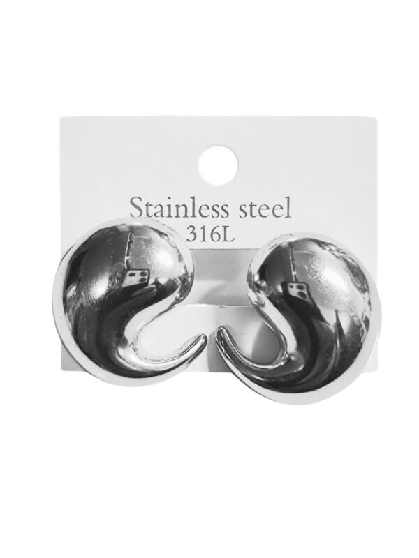 Teardrop stainless steel earrings