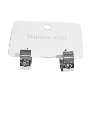 Stainless Steel Earrings Huggies, 17mm