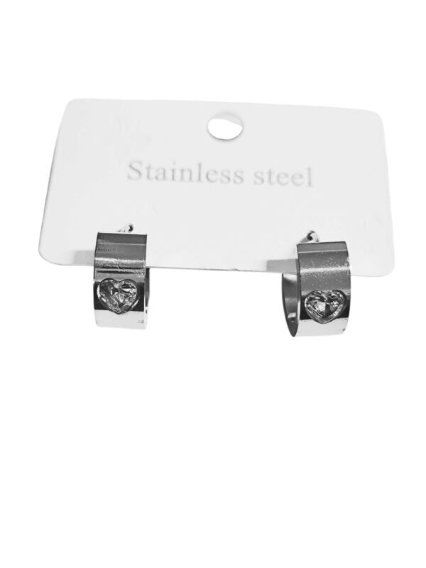 Stainless Steel Earrings Huggies, 17mm