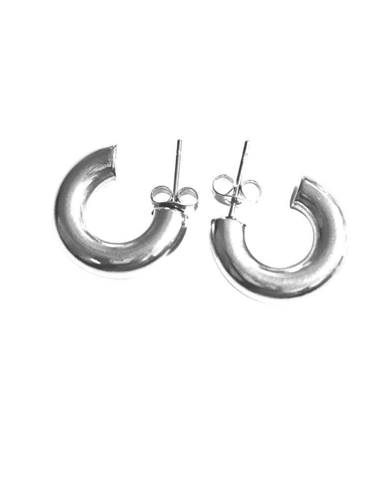 Hollow Hoop earrings in stainless steel