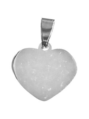 Heart pendant in Stainless steel with bail