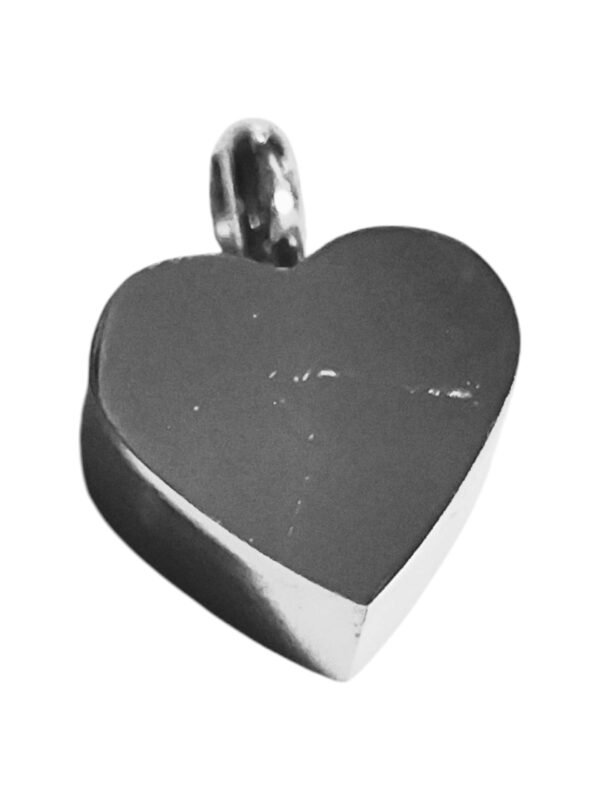 Stainless Steel Charm, Solid 3D heart, 11mm - Image 2