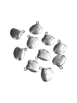 Clamshell stainless steel charm