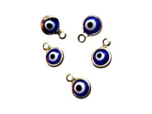 Evil eye charm in stainless steel