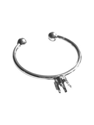 Gem mount ring in stainless steel
