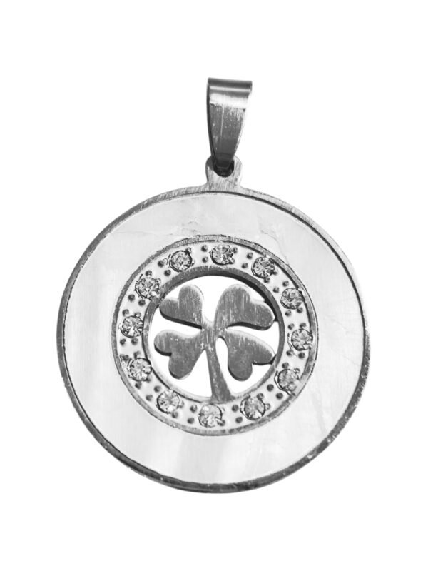 Clover pendant in stainless steel 25mm