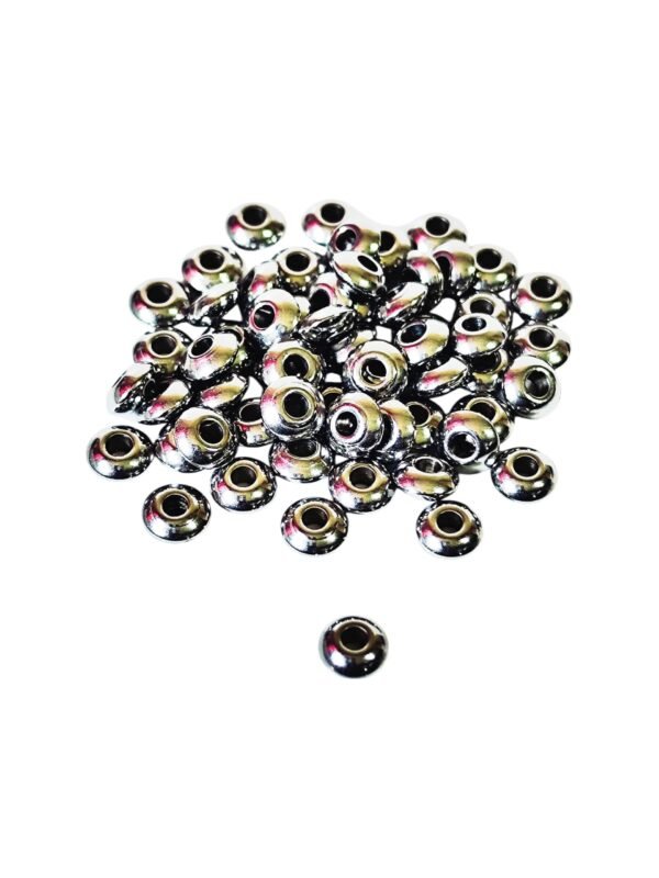Saucer bead in Stainless Steel 6x2.5mm