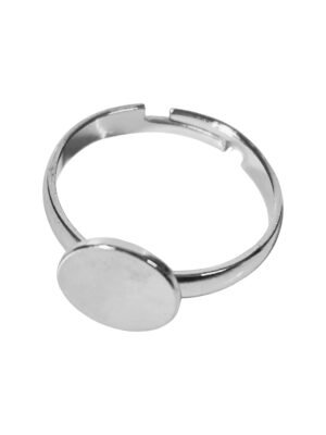 Flatback 10mm stainless steel adjustable ring