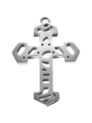 Stainless Steel Pendant, Cut out Cross 52mm