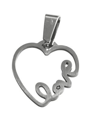 Love pendant in stainless steel