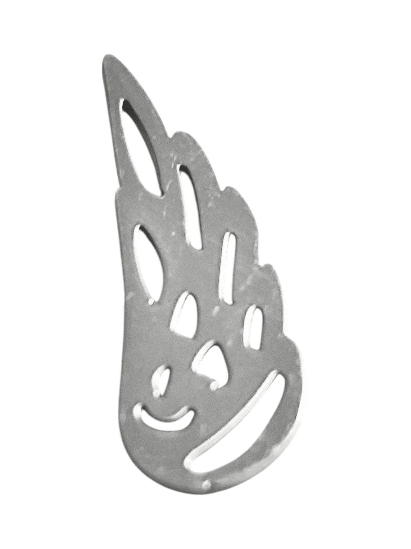 Feather charm in stainless steel