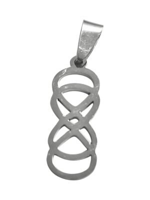 Double Infinity pendant in Stainless Steel