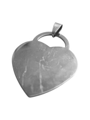 Heart with handle stainless steel pendant