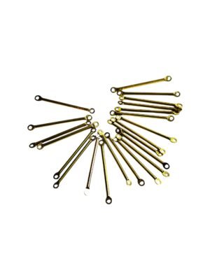 22 pcs Golden bar stainless steel connectors, 25mm
