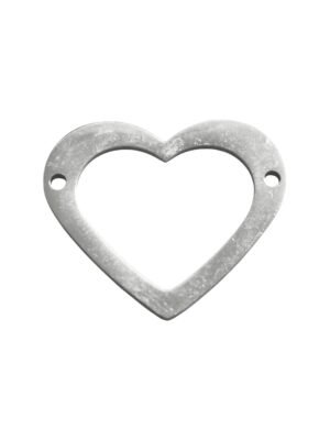 Heart connector in stainless steel