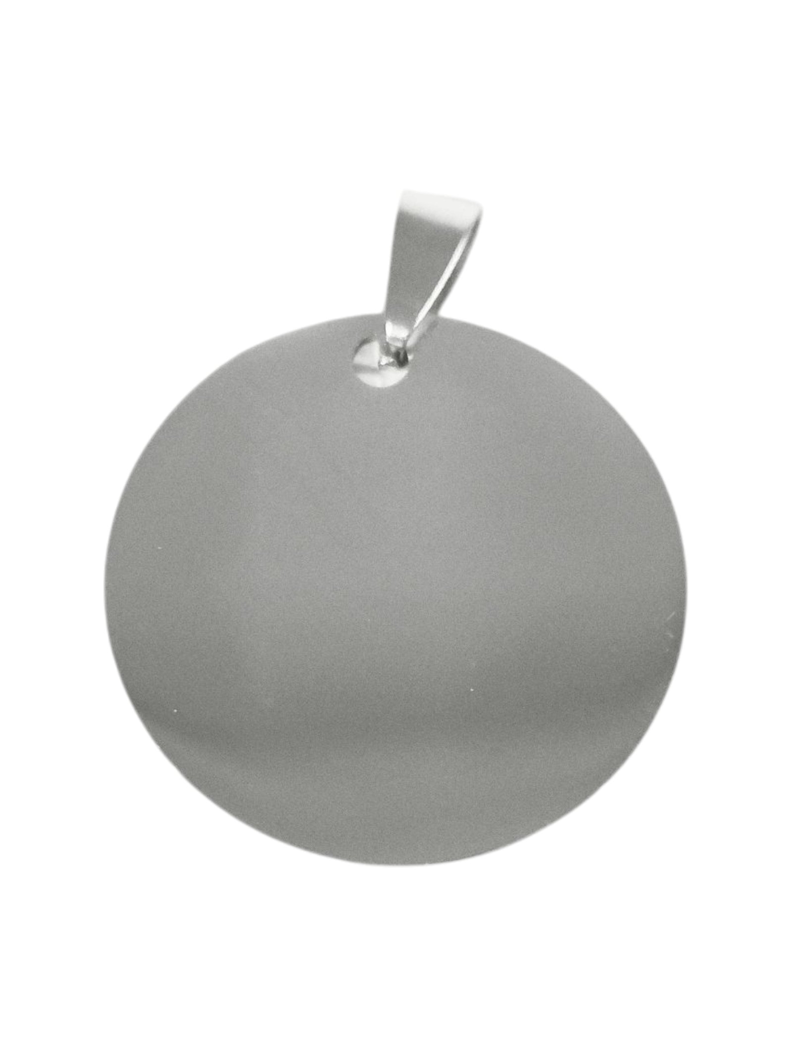 Round tag in stainless steel