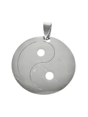 Yin Yan pendant in stainless steel
