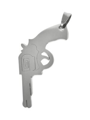 Revolver pendant in stainless steel