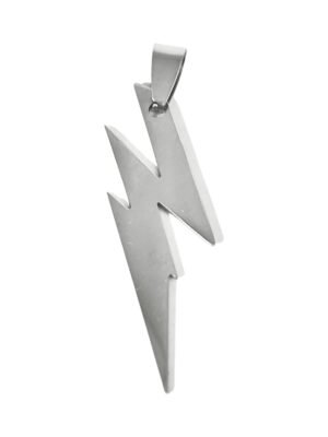 Lighning strike pendant in stainless steel