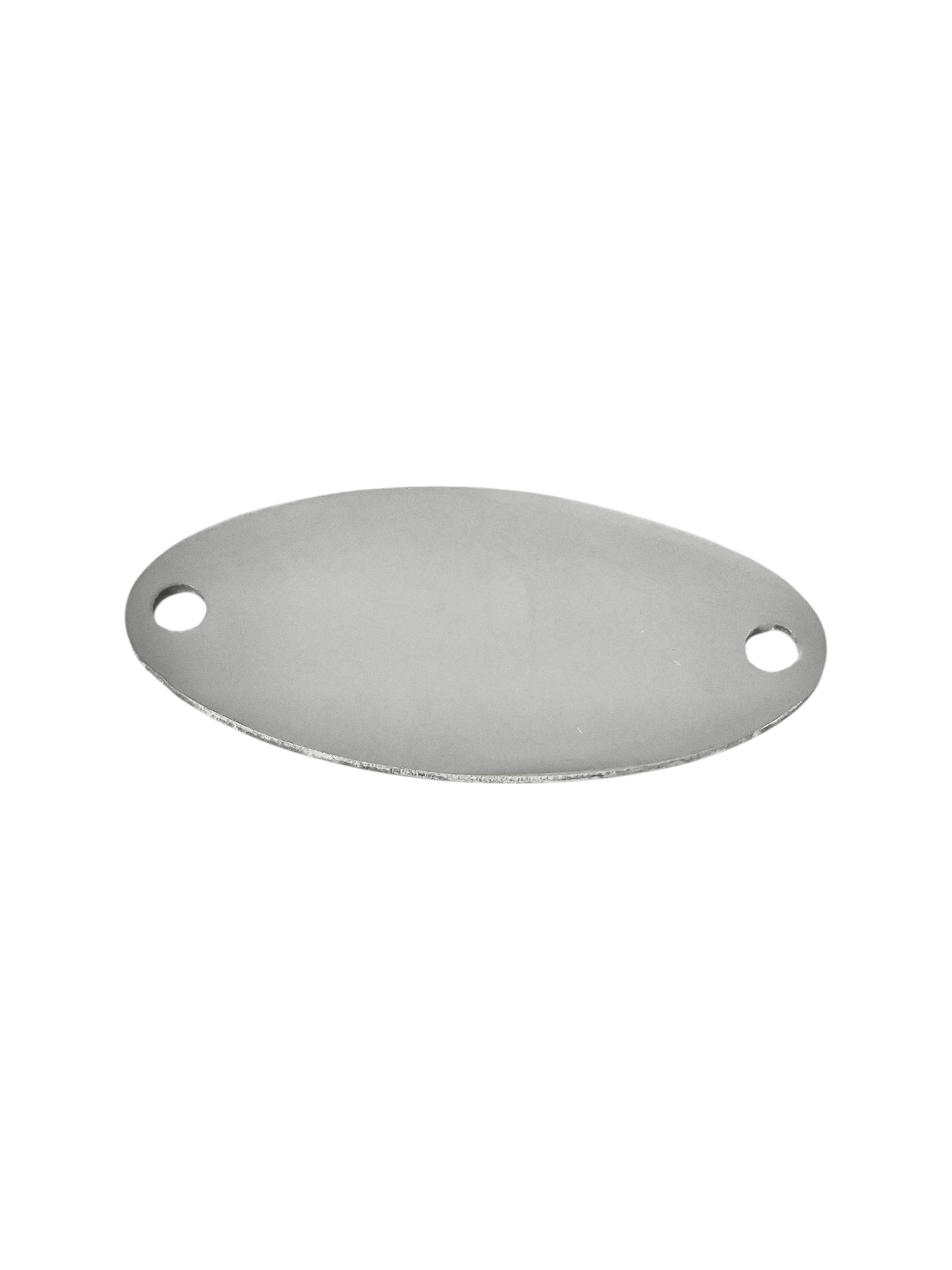 Oval disc connector in stainless steel
