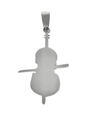 Violin pendant in stainless steel
