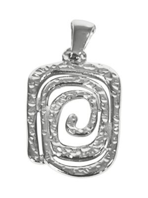 Spiral pendant in stainless steel