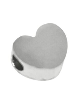 3D Heart Bead in Stainless Steel
