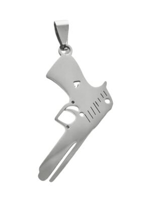 Pistol pendant in stainless steel