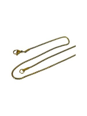 Box chain 1.6mm wide, Stainless steel, 60cm long