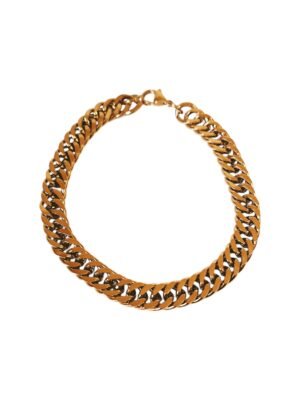 Gold Stainless-steel Curb Chain bracelet, 190x8mm