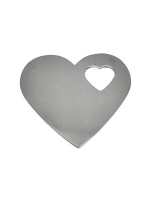 Heart in heart no bail pendant