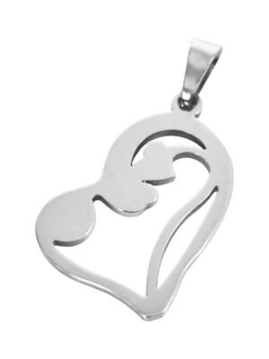 Heart pendant in stainless steel