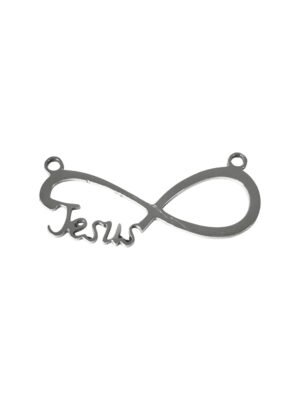 Infinity with Jesus connector in stainless steel