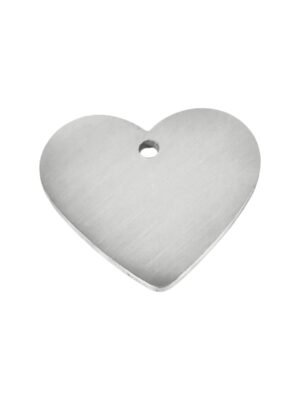 Heart charm in stainless steel