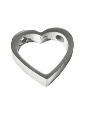 Heart Pendant in stainless steel, 16x4mm no bail
