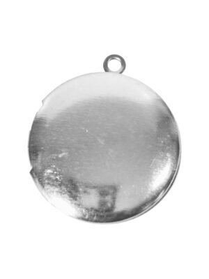 Round locket in stainless steel