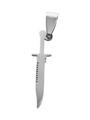 Dagger pendant in stainless steel with bail