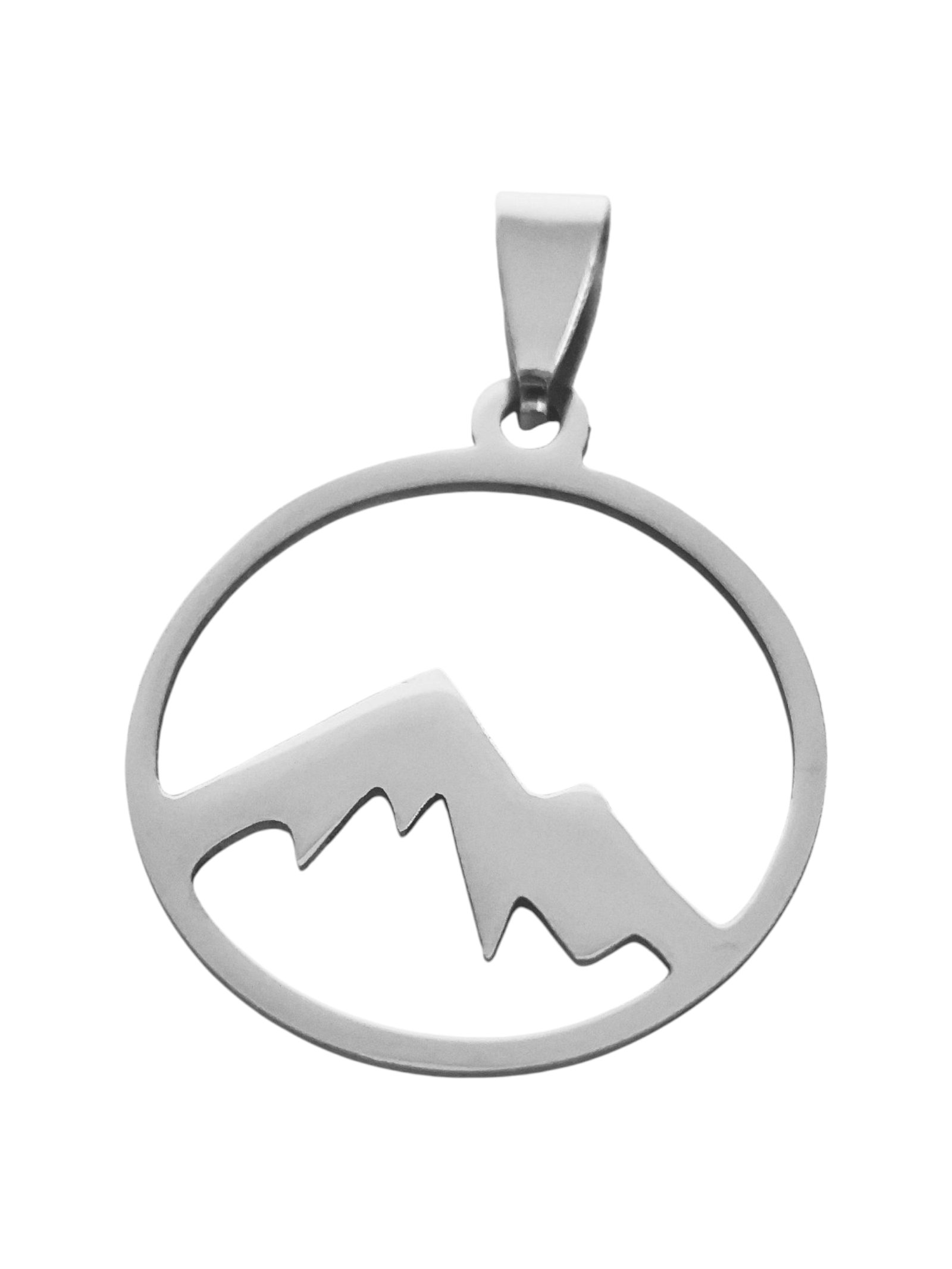 Mountaintop pendant in stainless steel with bail
