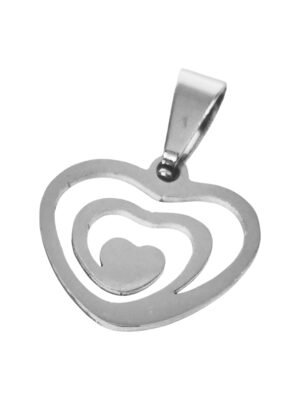 Many hearts pendant in stainless steel