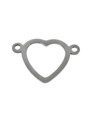 Heart connector in stainless steel