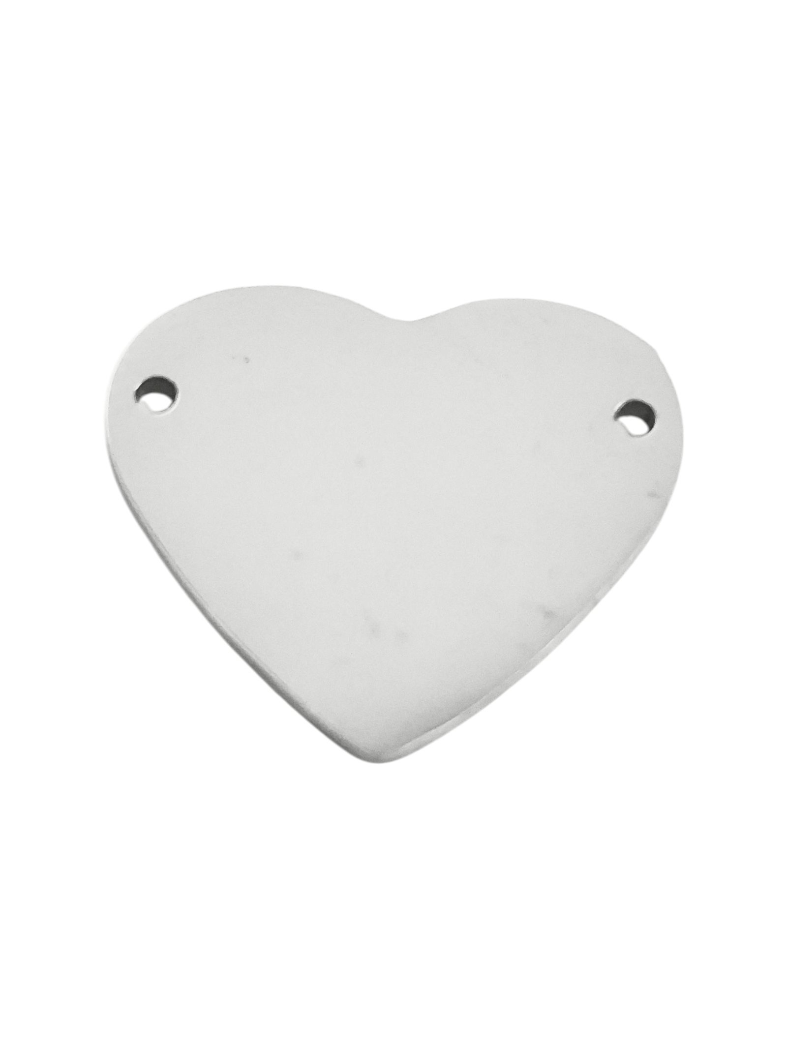 Heart connector in stainless steel