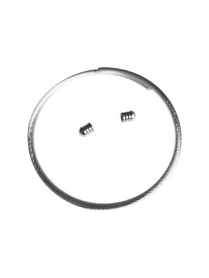Stainless-steel cable bangle w 2 ends