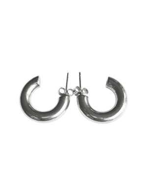 Stainless Steel Hollow Hoop Earring, 21mm